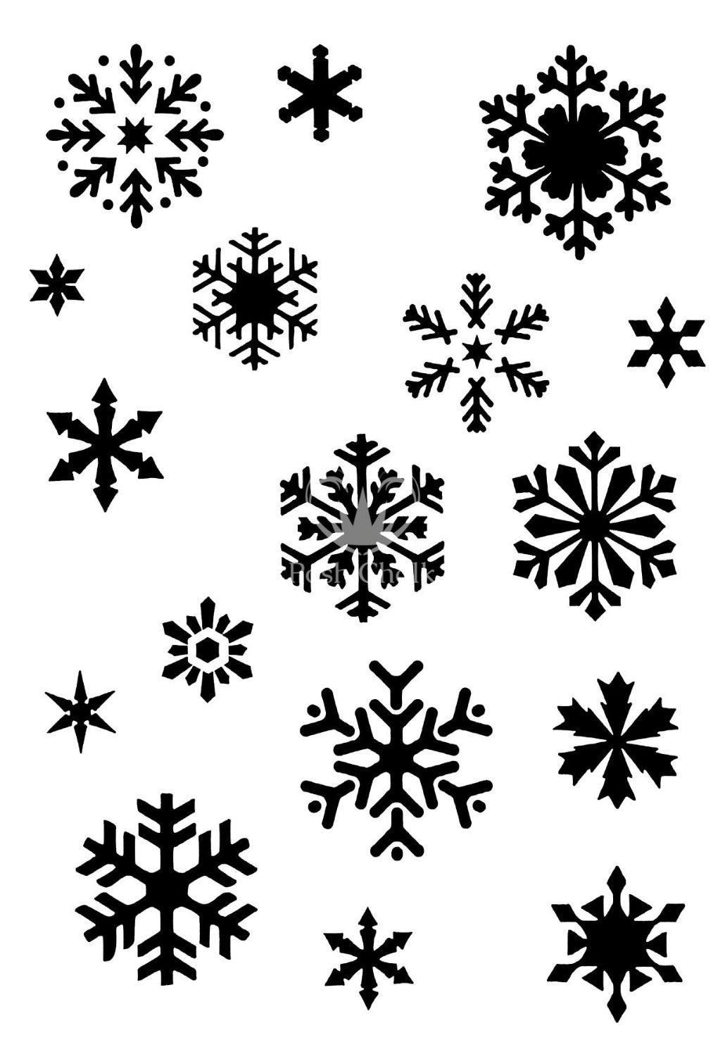 Snow Flakes stencil | Schneeflocken Schablone - Lioness Vintage