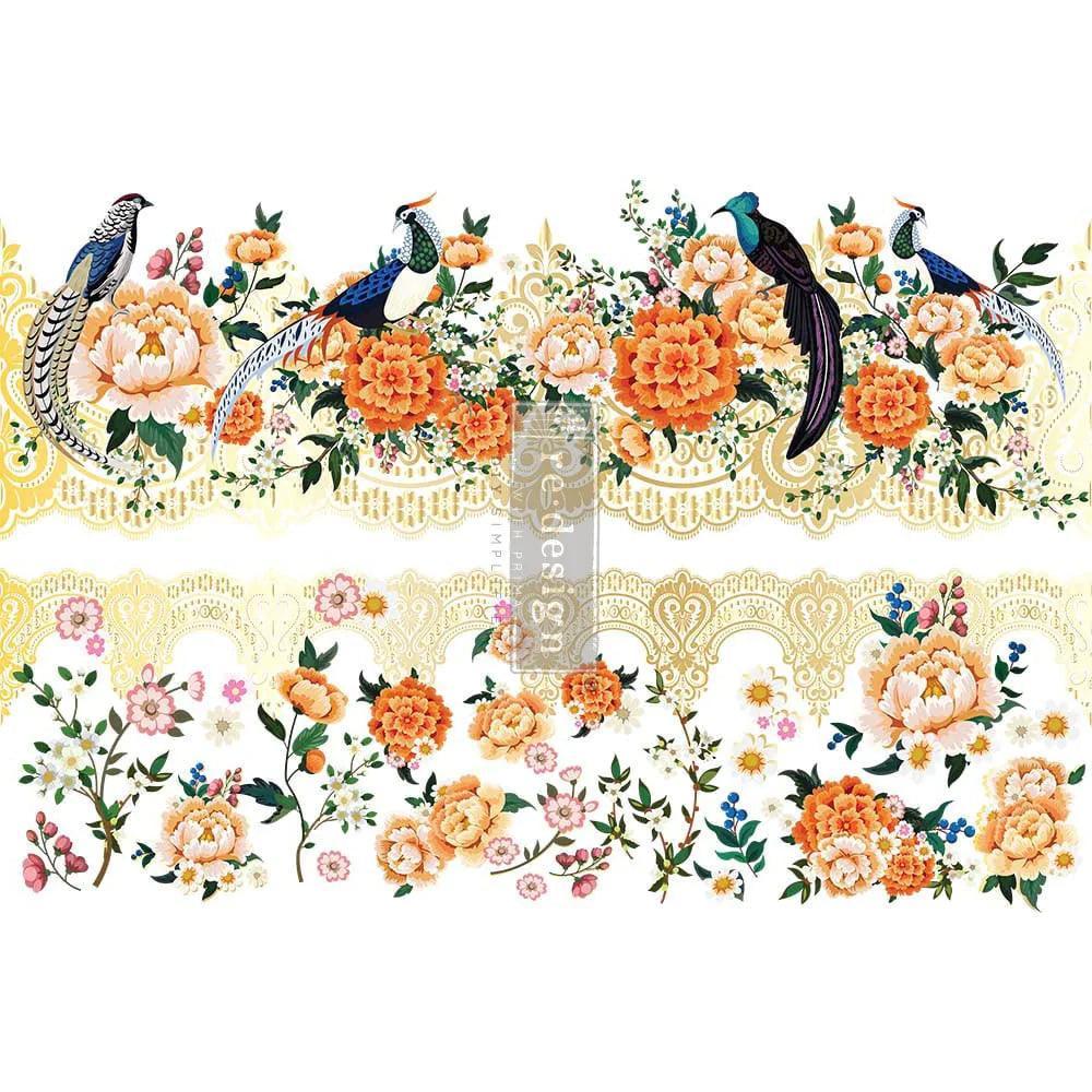 Transferfolien | Redesign Transfer - Cece Pheasants & Peonies - Lioness Vintage