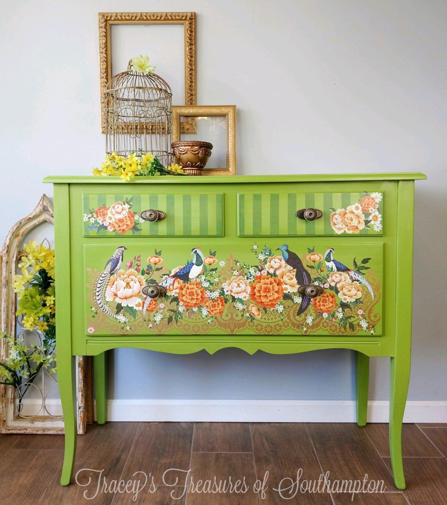 Transferfolien | Redesign Transfer - Cece Pheasants & Peonies - Lioness Vintage